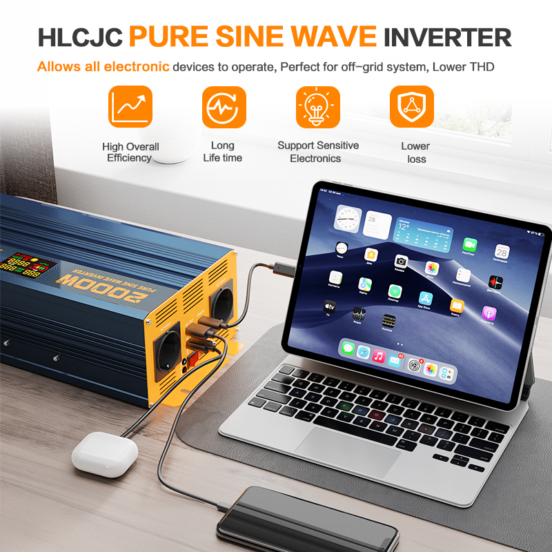 Eu Warehouse Dc 12v 24v 48v To Ac 110v 220v Pure Sine Wave Inverter 5000w 10000w Power Solar Inverter On Sale