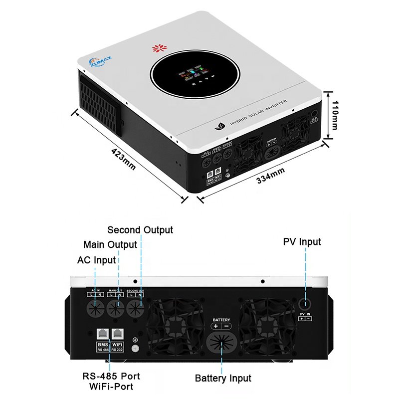 High Quality zumax 6.2KW 10KW 10.2KW solar inverter 10kw 20kw solar inverter off grid solar inverter 3kw