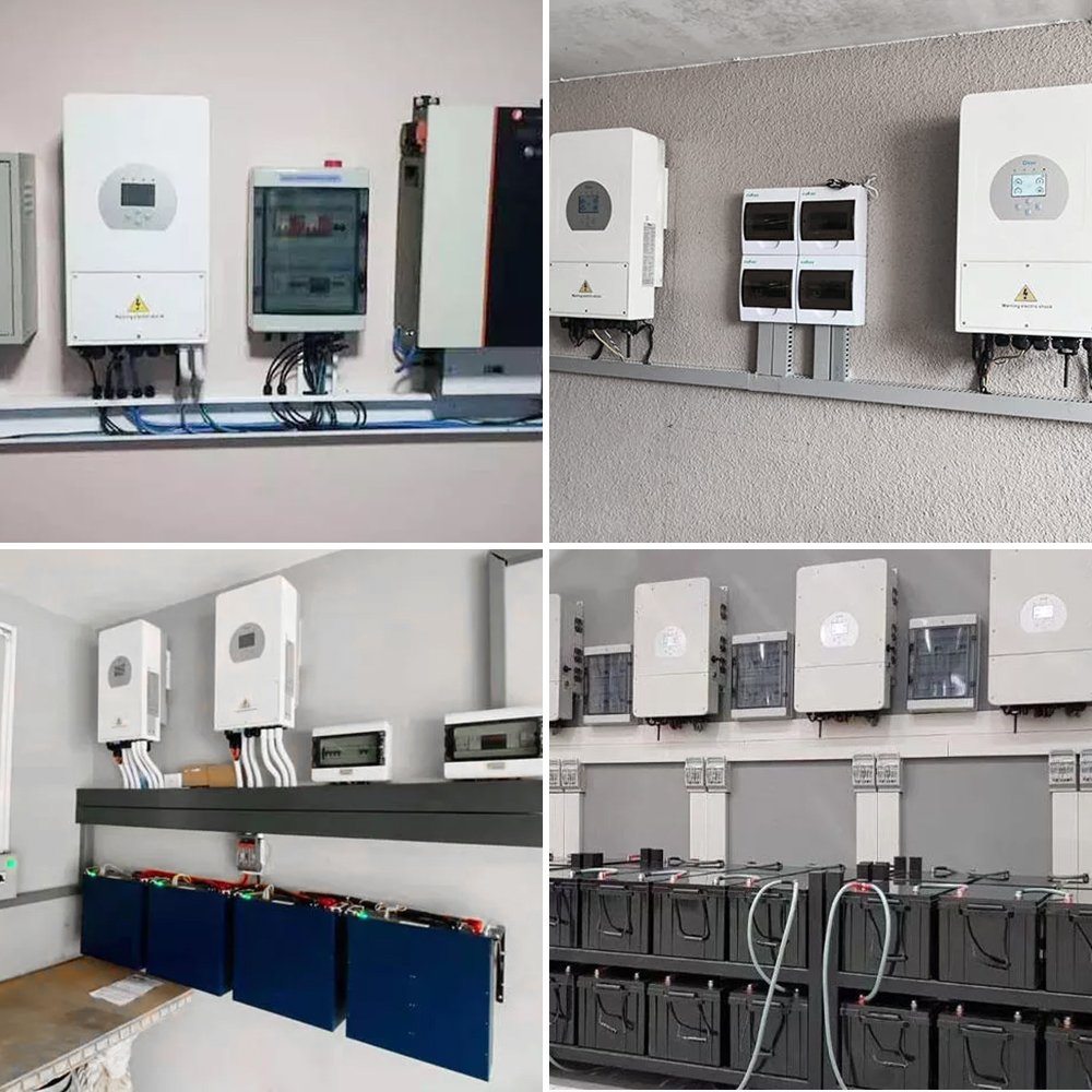 Sunpal inverter solare ibrido dual mppt single split phase 48v 5kw 6kw 10kw on grid and off grid hybrid solar vfd inverter