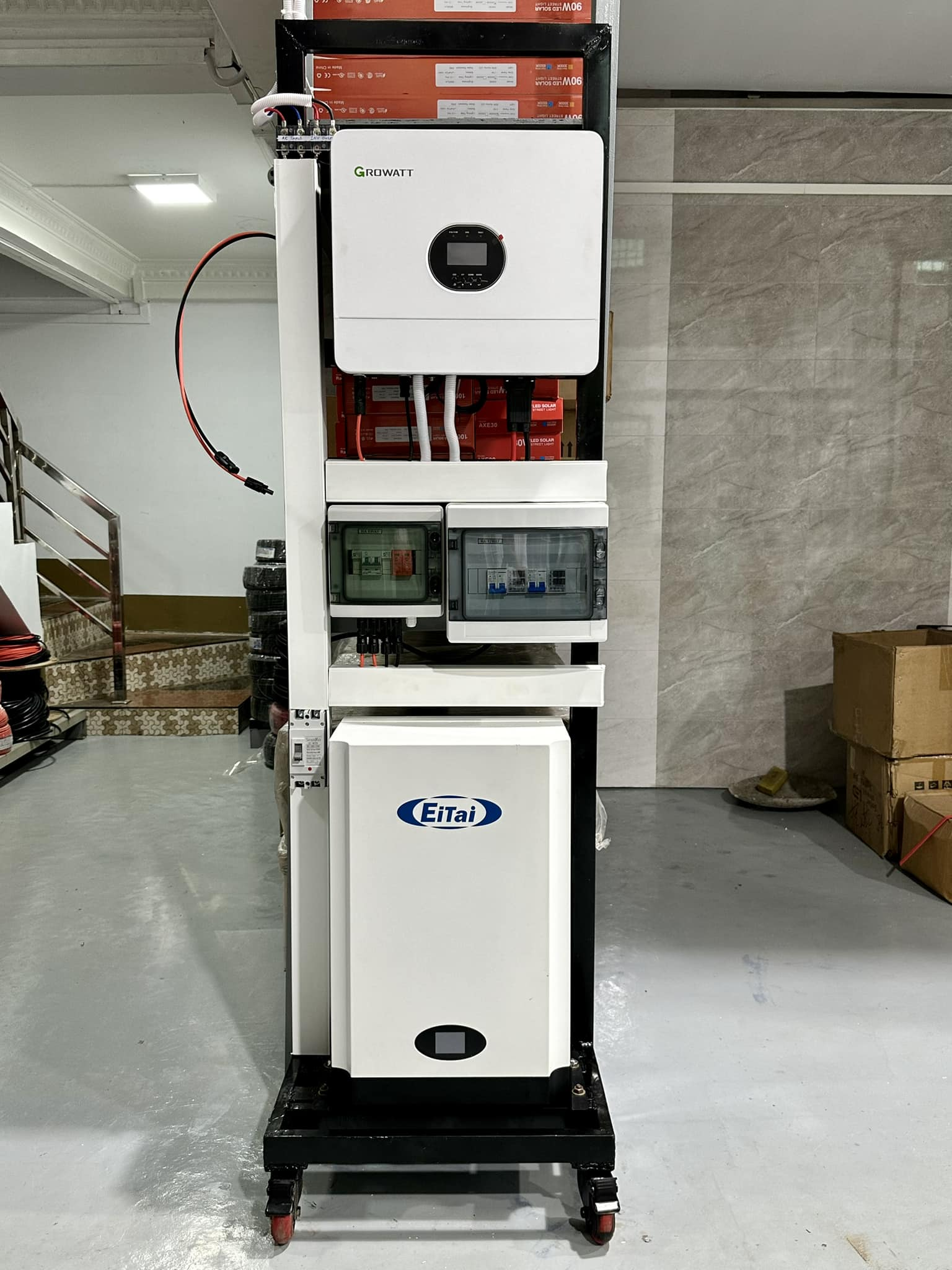 Growatt Wholesale Price All-In-One Pure Sine Wave 48V Single Phase 6Kw 6.2Kw Off Hybrid Grid Solar Inverter For Home