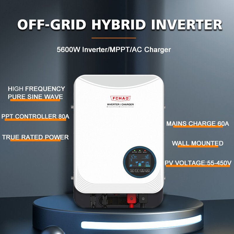 Factory Price solar inverters 6.2kw 48V pure sine wave off grid hybrid solar inverter Solar Power with mppt