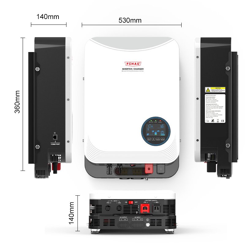 Factory Price solar inverters 6.2kw 48V pure sine wave off grid hybrid solar inverter Solar Power with mppt