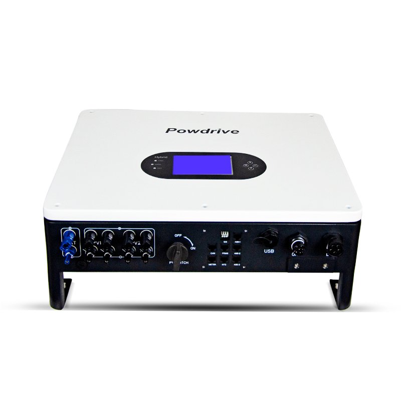 Powdrive 20kw 20kva 15kw 15ka hybrid inverter on off grid with built-in MPPT solar charger with parallel function pure sine ware