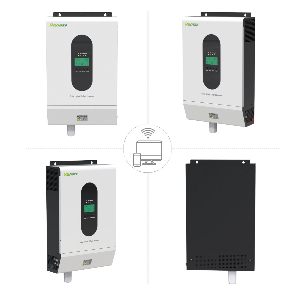 Solar Energy Storage Delong 10KW Powerwall Lifepo4 battery with 5KW Hybrid Solar Inverter