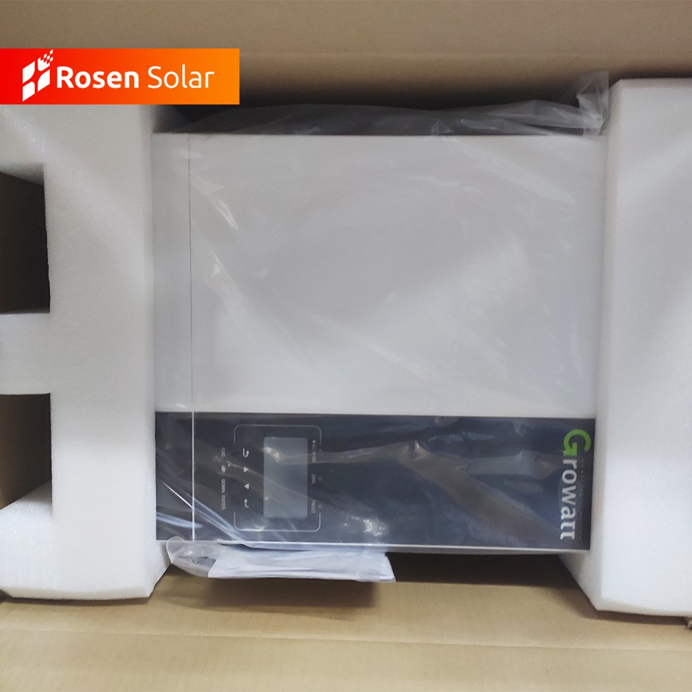 Growatt spf 5000es stock 5000w 48v hybrid solar inverter 5kw inverter MPPT controller for solar power system for home use