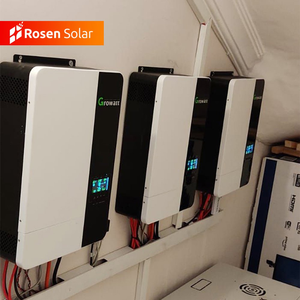Growatt spf 5000es stock 5000w 48v hybrid solar inverter 5kw inverter MPPT controller for solar power system for home use