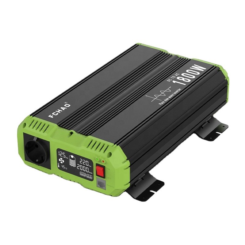 EU  Truck RV Solar Inverter 12V to 110V Inverter Power Converter with LCD Display for Vehicles Truck Semi Camping