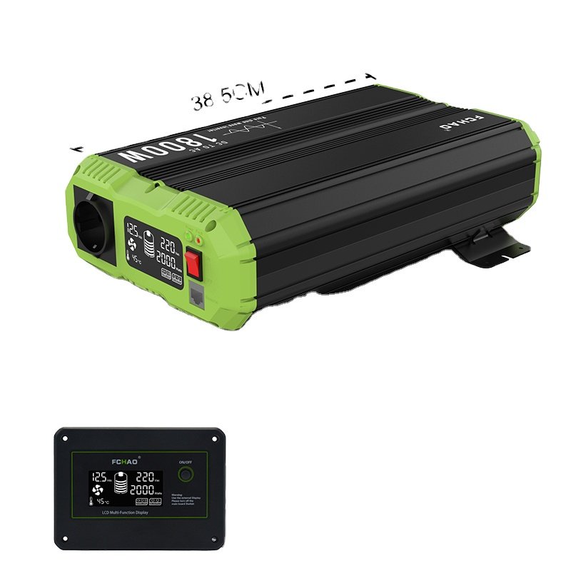 EU Truck RV Solar Inverter 12V to 110V Inverter Power Converter with LCD Display for Vehicles Truck Semi Camping