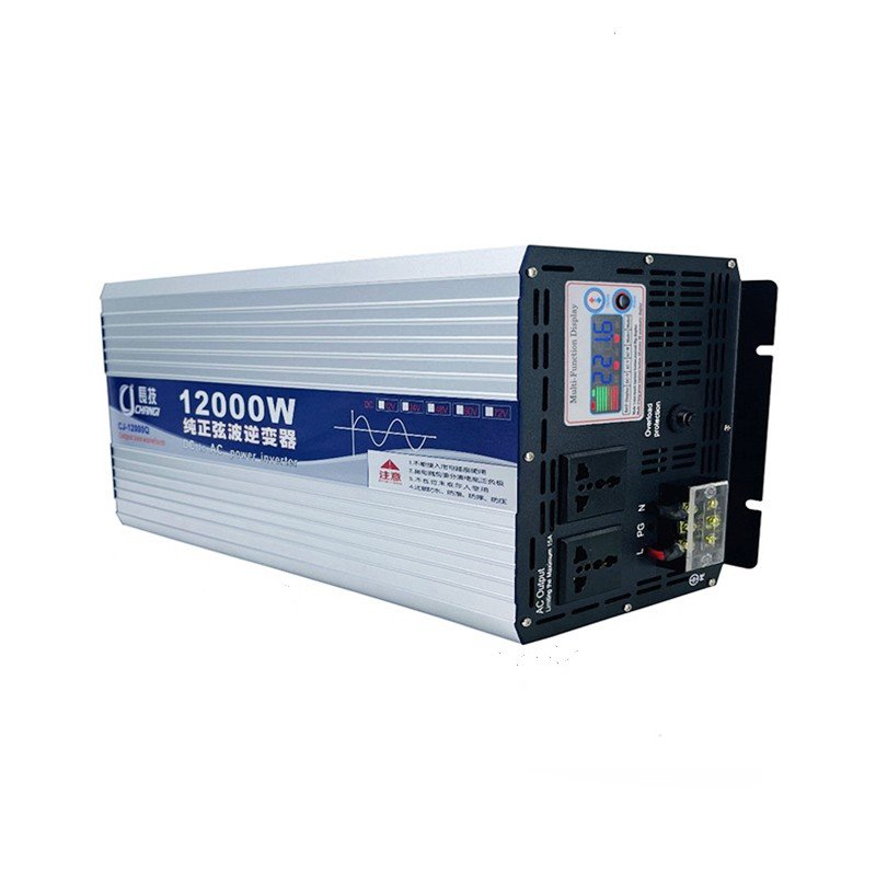 6000W 8000W 12000W pure sine wave inverter 12V 24V 48V to 110V 220V voltage converter 50HZ 60HZ transformer color screen display