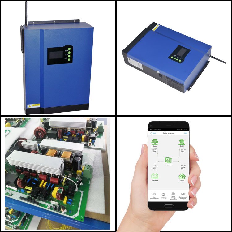 mpp off grid system 24V 2kw 3kw 48V 5kw solar inverter with mppt solar charge controller wifi module support phone app control
