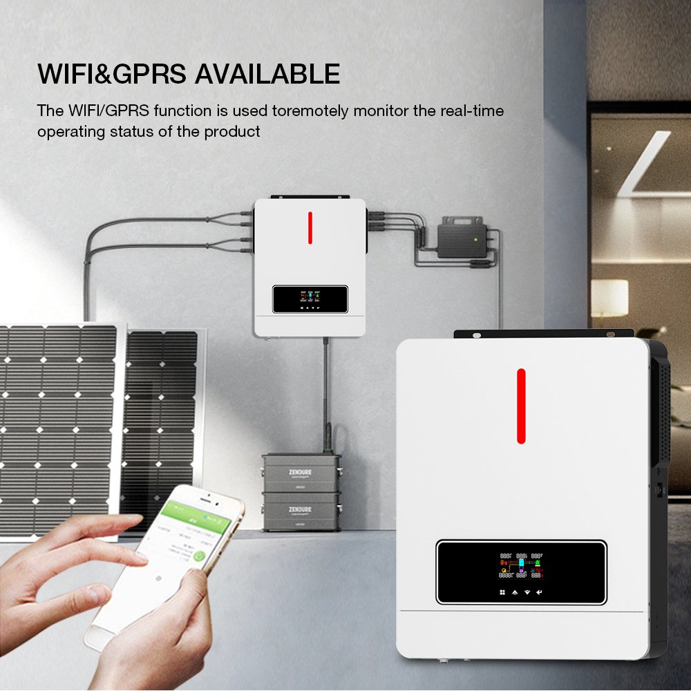 5KW 6KW 8KW 10KW 15Kw Single/Three Phase Solar Power Inverter Price ip65 3 Phase Smart Dual Output On Grid Hybrid Solar Inverter