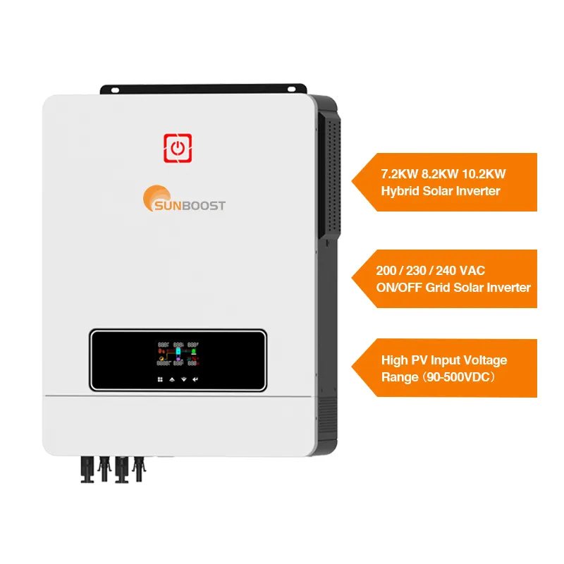 SunBoost 7kw 8kw 10kw MPPT Hybrid Solar Inverter Generator Single Phase Output Pure Sine Wave 220V Off-Grid MPPT Solar Generator