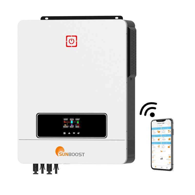SunBoost 7kw 8kw 10kw MPPT Hybrid Solar Inverter Generator Single Phase Output Pure Sine Wave 220V Off-Grid MPPT Solar Generator