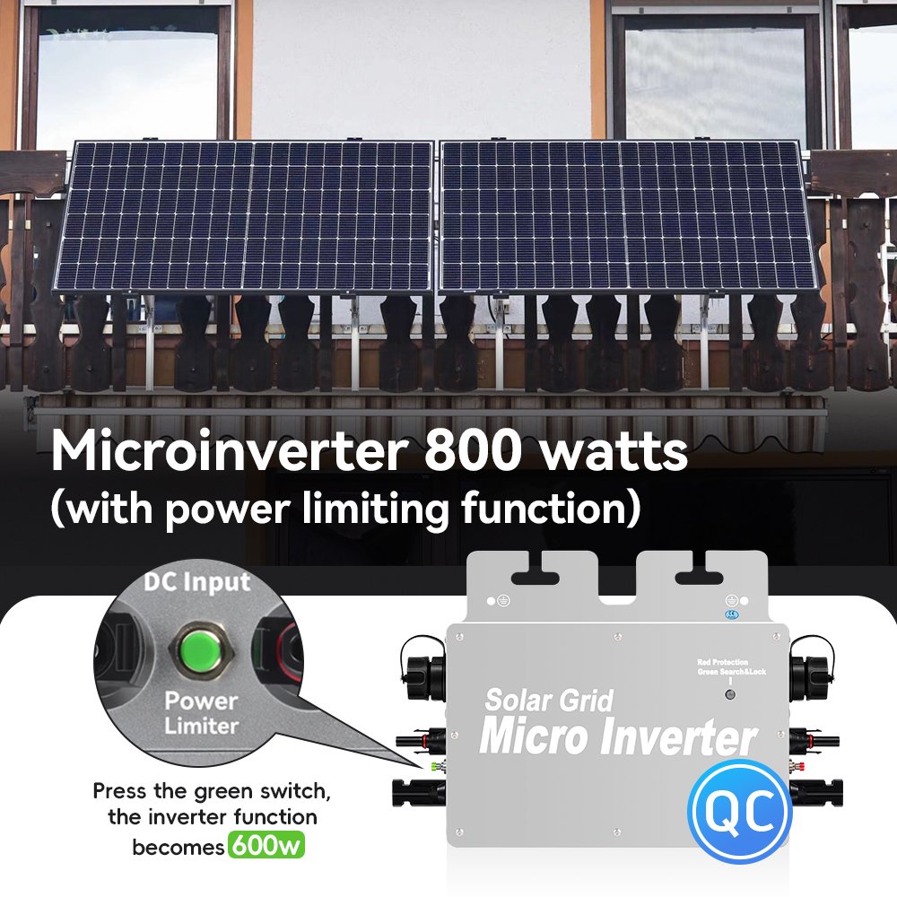 Wireless Solar On Grid Inverter 800w / 600w Limiter Power Photovoltaic 800W Solar Micro Power Inverter Solar System