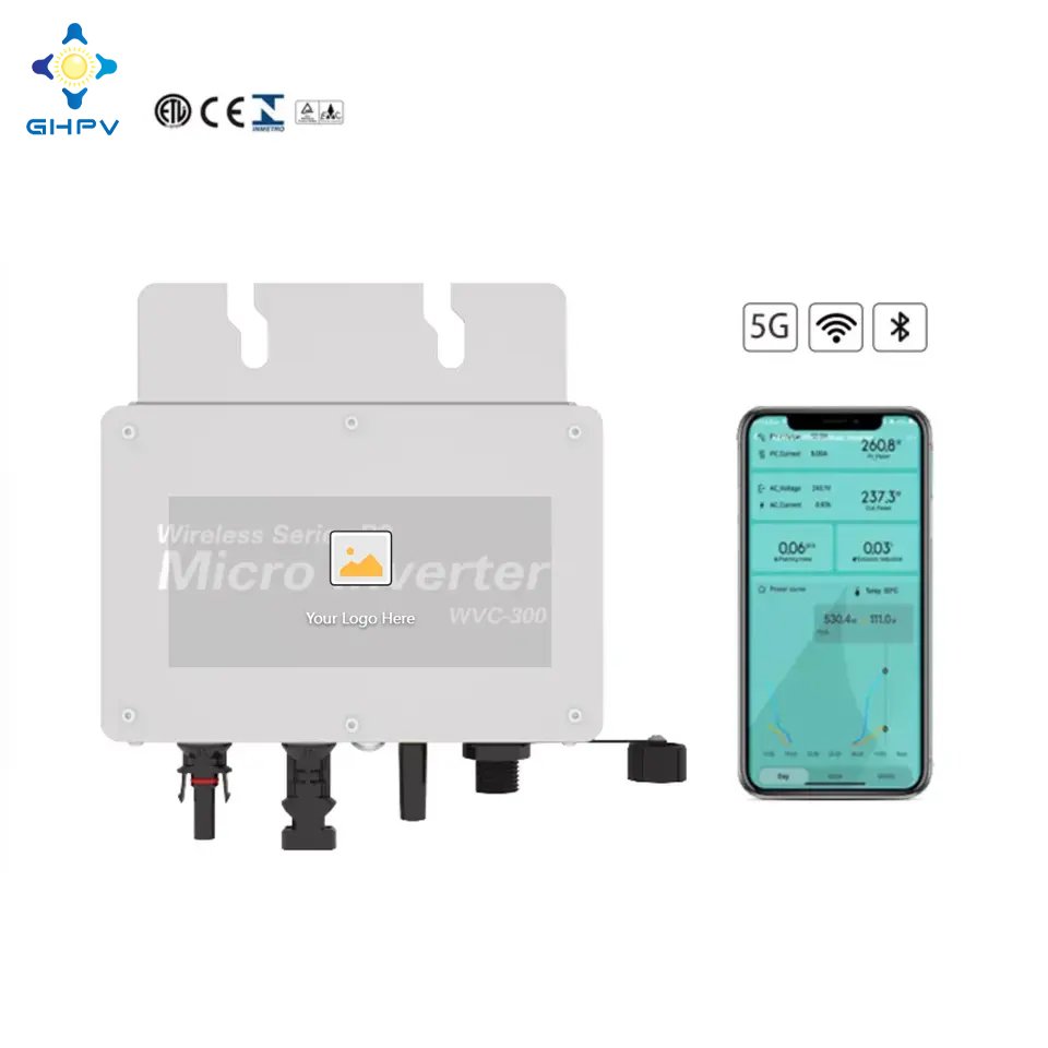 GHPV Solar Inverter Hybrid 3Kw Grid Tie Solar Micro Inverter WiFi Communication MPPT Pure Sine Wave Inverter 3000W