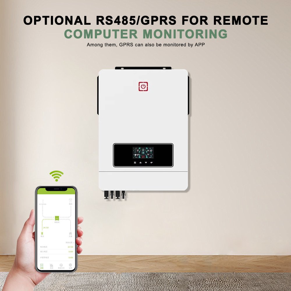 Solar Power Inverter 8.2KW MPPT PV Controller Hybrid Solar Power Inverter RS232/RS485/WIFI/GPRS