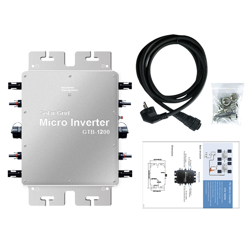 VDE Certification 120v 220v 230v 1200w Solar Microinverter MPPT Grid Tie Micro Inverter Solar 1200w System