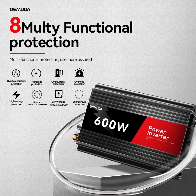Portable Electric Power Inverter 72v Dc 220 Ac 12v 24v 48v 1kw 600watt 2kw Car Converter Solar Power System Battery Inverter