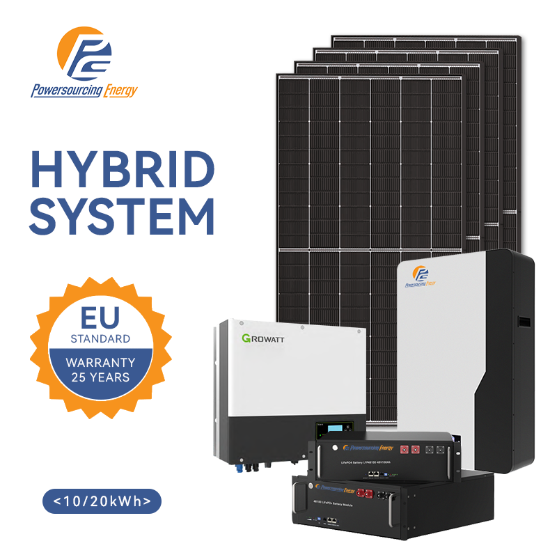 10KW Hybrid Solar System Home Energy Storage System 5KW Solar Kit Factory Price Solar Panels With Battery And Inverter