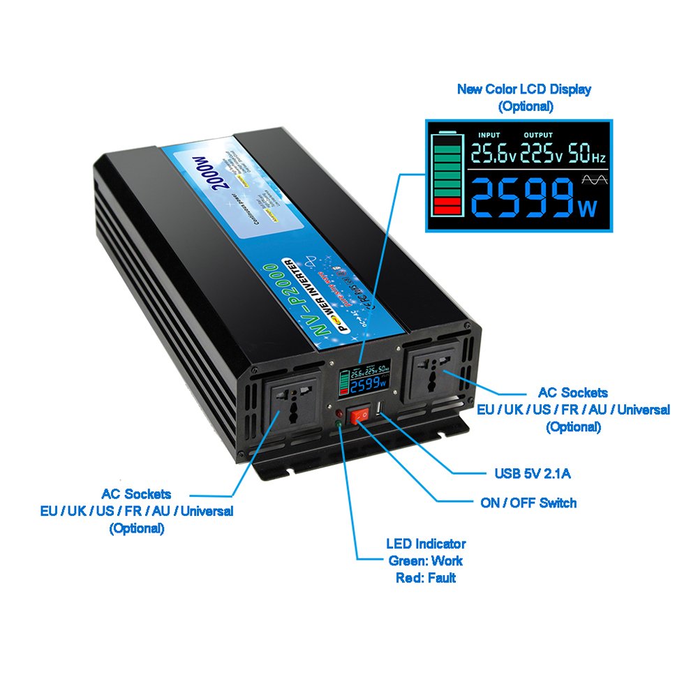 5000W 5KW 5000 Watt Solar Inverter 12V 24V 48VDC 5KVA Inverter Solar System invert 48v 5000w