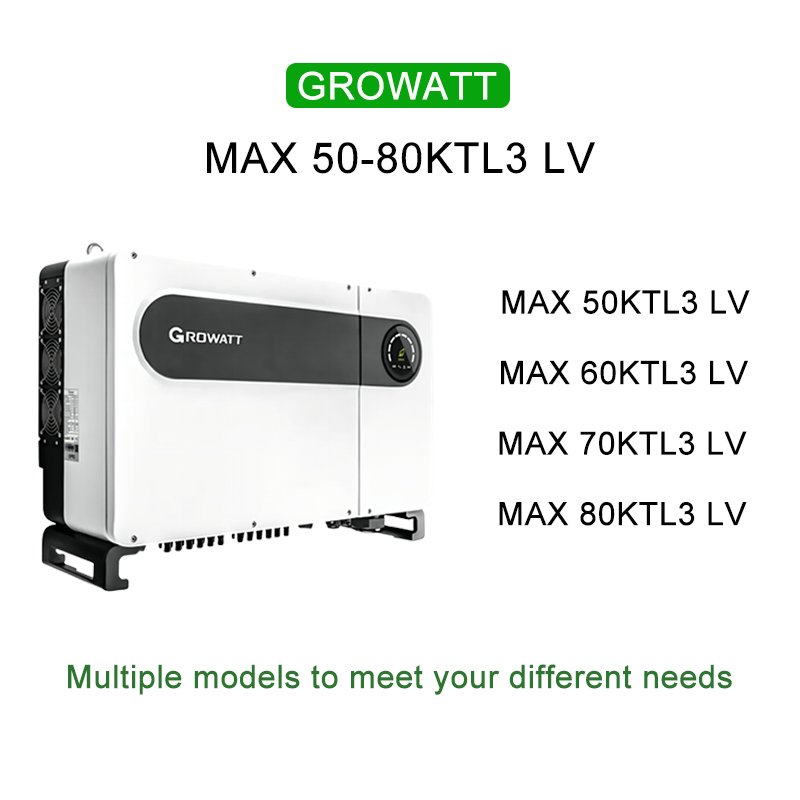 Growatt 50KW 60Kw 70Kw 80Kw On Off Grid Solar Inverter For Project Application