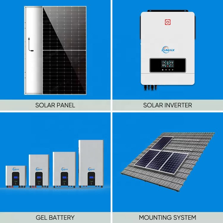 Off Grid Solar Energy System 3kw 5KW 10KW Hybrid Solar Power System Home Solar Panel Complete Kit with inverter