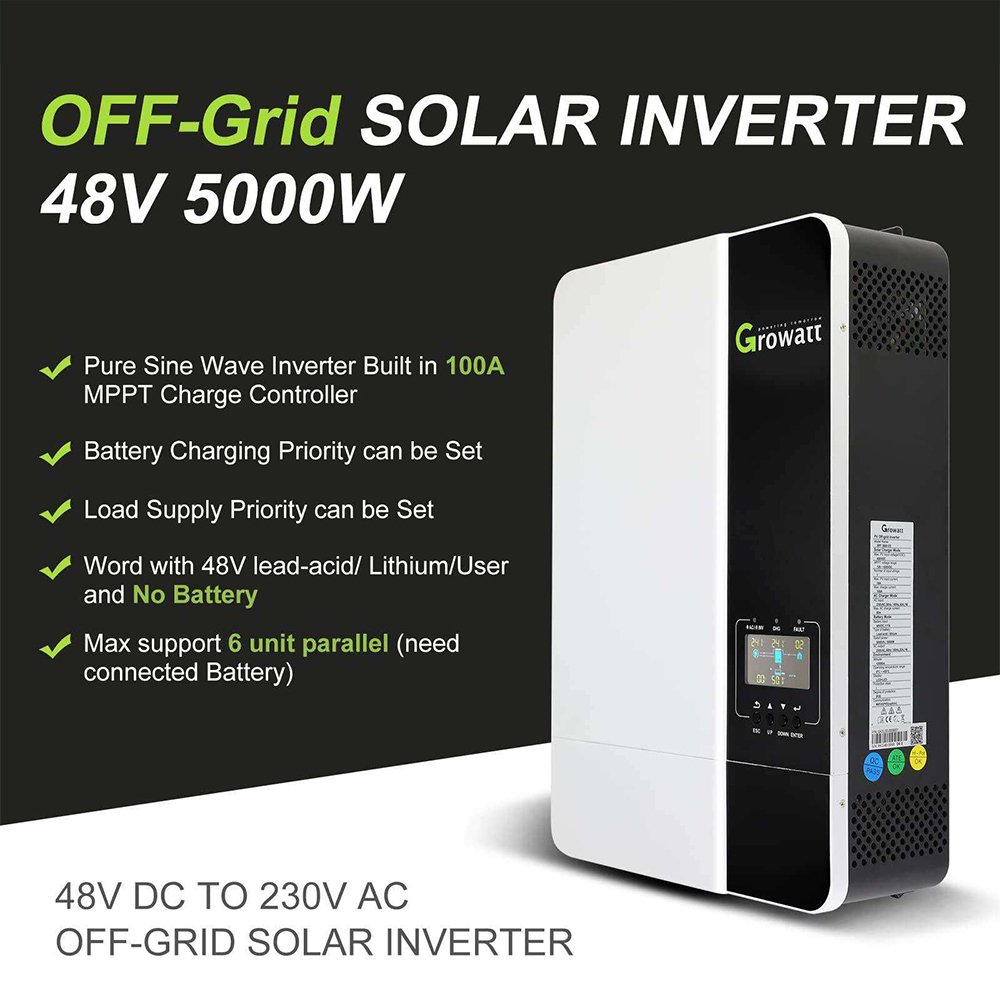 Growatt SPF 5000ES Off Grid Inverter 5000VA 5000W SPF 5000ES Solar Inverter