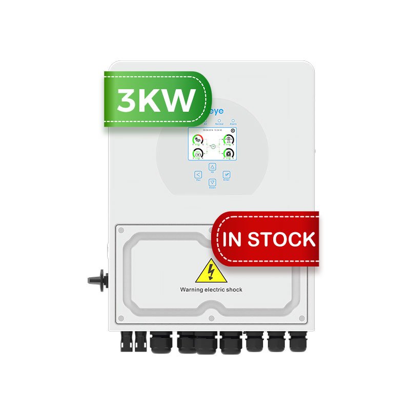 Deye SUN-3K-SG04LP1-24-EU Solar Hybrid Solar Inverter Single Phase Hybrid Home Solar System 24V 3KW Inverter