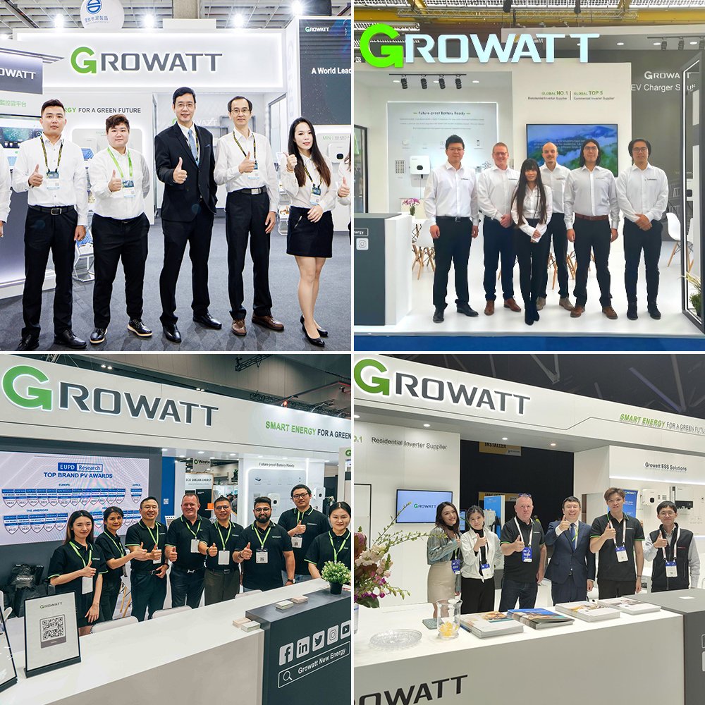 Growatt Three Phase Solar Power Inverter Dc To Ac 50Kw 100Kw 200Kw Solar On Grid Tie Inverter With Ip65