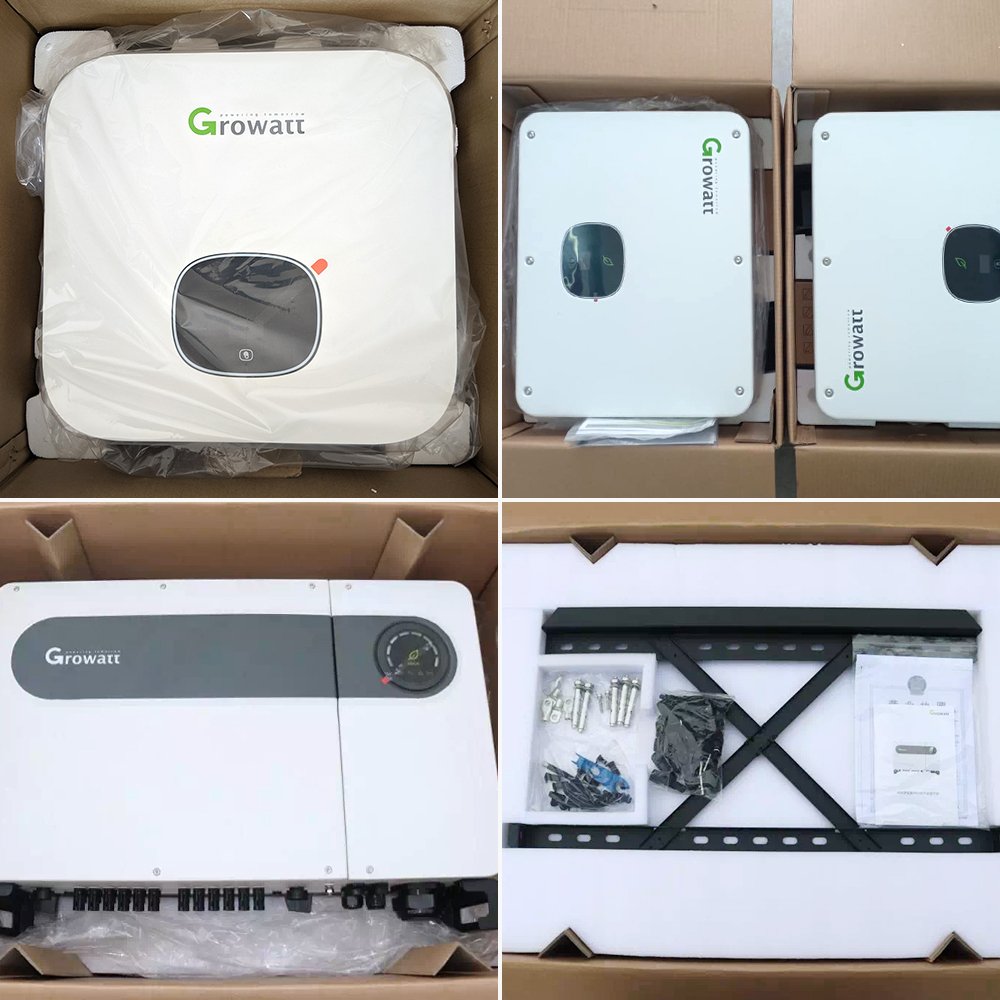 Growatt Three Phase Solar Power Inverter Dc To Ac 50Kw 100Kw 200Kw Solar On Grid Tie Inverter With Ip65