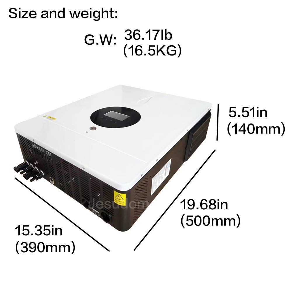 10.5KW On Off Hybrid Solar Inverter 48V To 230V Dual Output 160A MPPT Controller With WiFi Monitoring