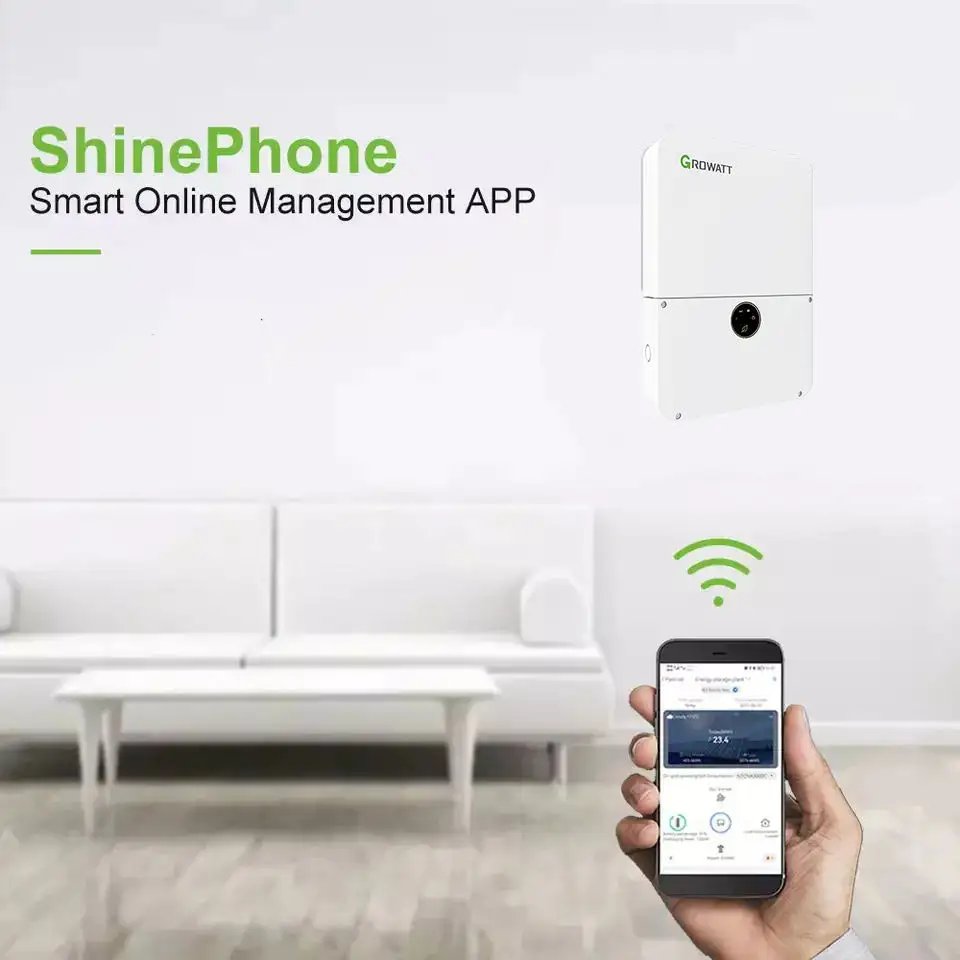 Growatt 208V/240Vac hybrid on grid Inverter MIN 10000TL-XH-US 8KW 9KW 10KW 11.4KW Energy Storage System Hybrid Inverter Battery