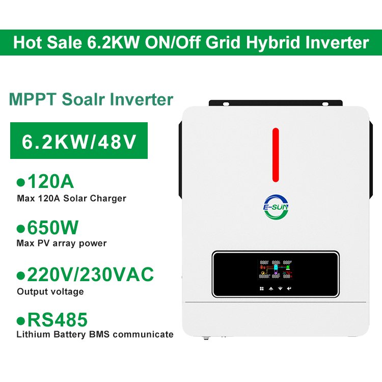 3.6kw Hybrid Solar Power Inverters Inversor 6.2kw Off Grid Solar Inverter Pure Sine Wave Output For Home Solar Energy Systems