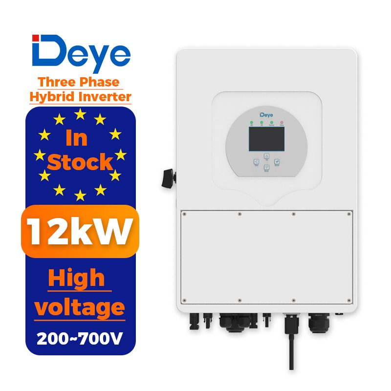 EU Warehouse deye 12kw 3 phase hybrid inverter SUN-12K-SG01HP3-EU-AM2 Solar Inverter Wechselrichter solar power system for house
