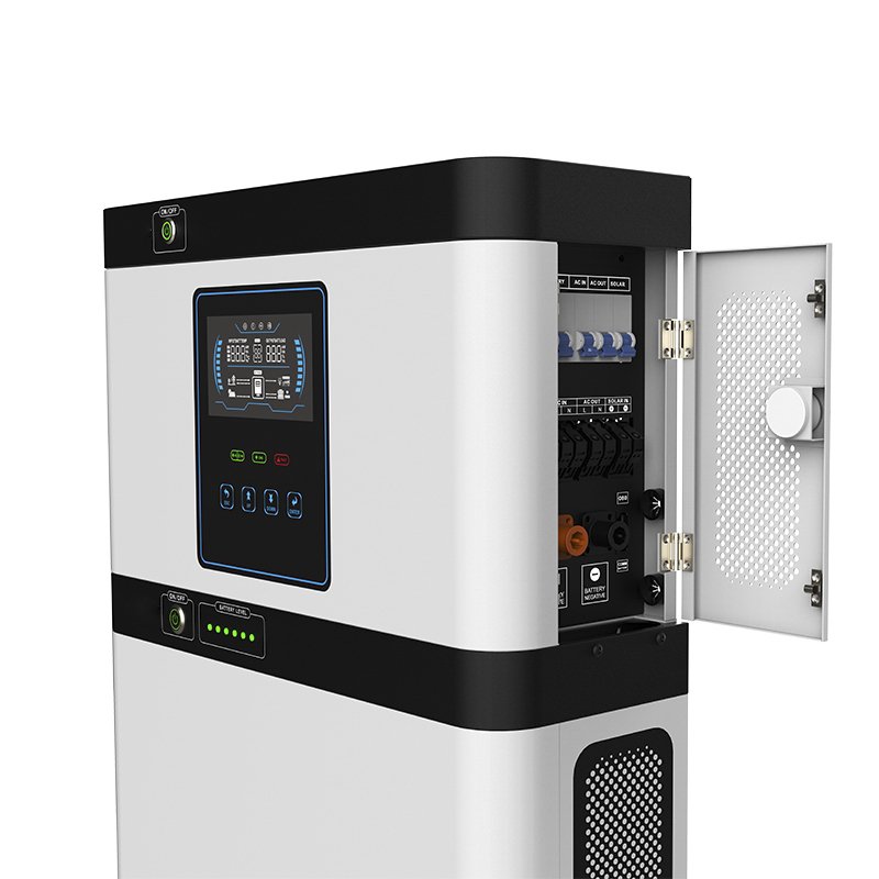 Solar Energy Storage System with Lithium Battery Full Set For Home LiFePO4 4.5KW 6.5KW on/off grid solar inverter