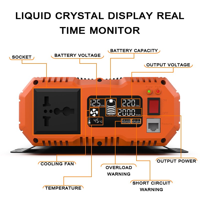 FCHAO Off Grid Pure Sine Wave Inverter Solar Inverter Circuit Board Two Cooling Fan