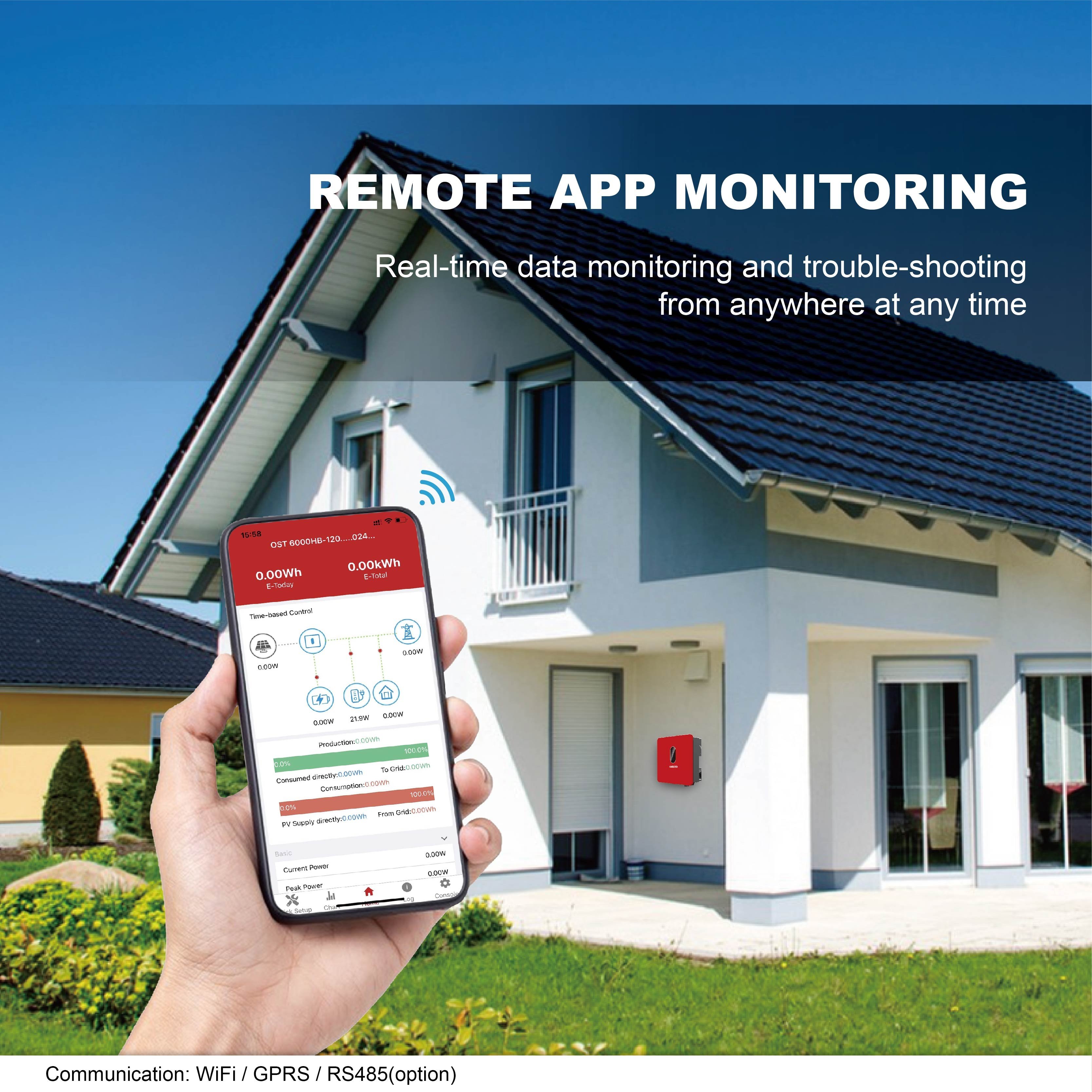 High quality on grid inverter 2kw 3kw solar inverter with single mppt smart app control grid tie inverter