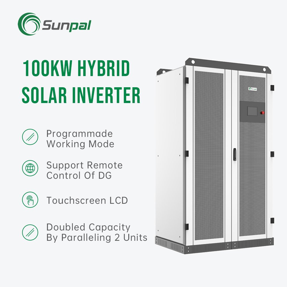 Sunpal Industrial All In One Ac Coupled Energy Storage System 100Kw Hybrid System Solar Kit