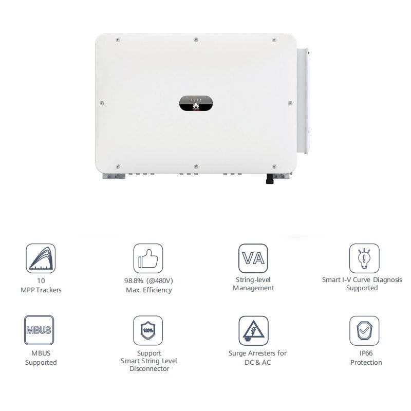 Hua wei SUN2000-115KTL-M2 Three Phase 115kw On Grid tie Solar Inverter with MPPT Charge Controller