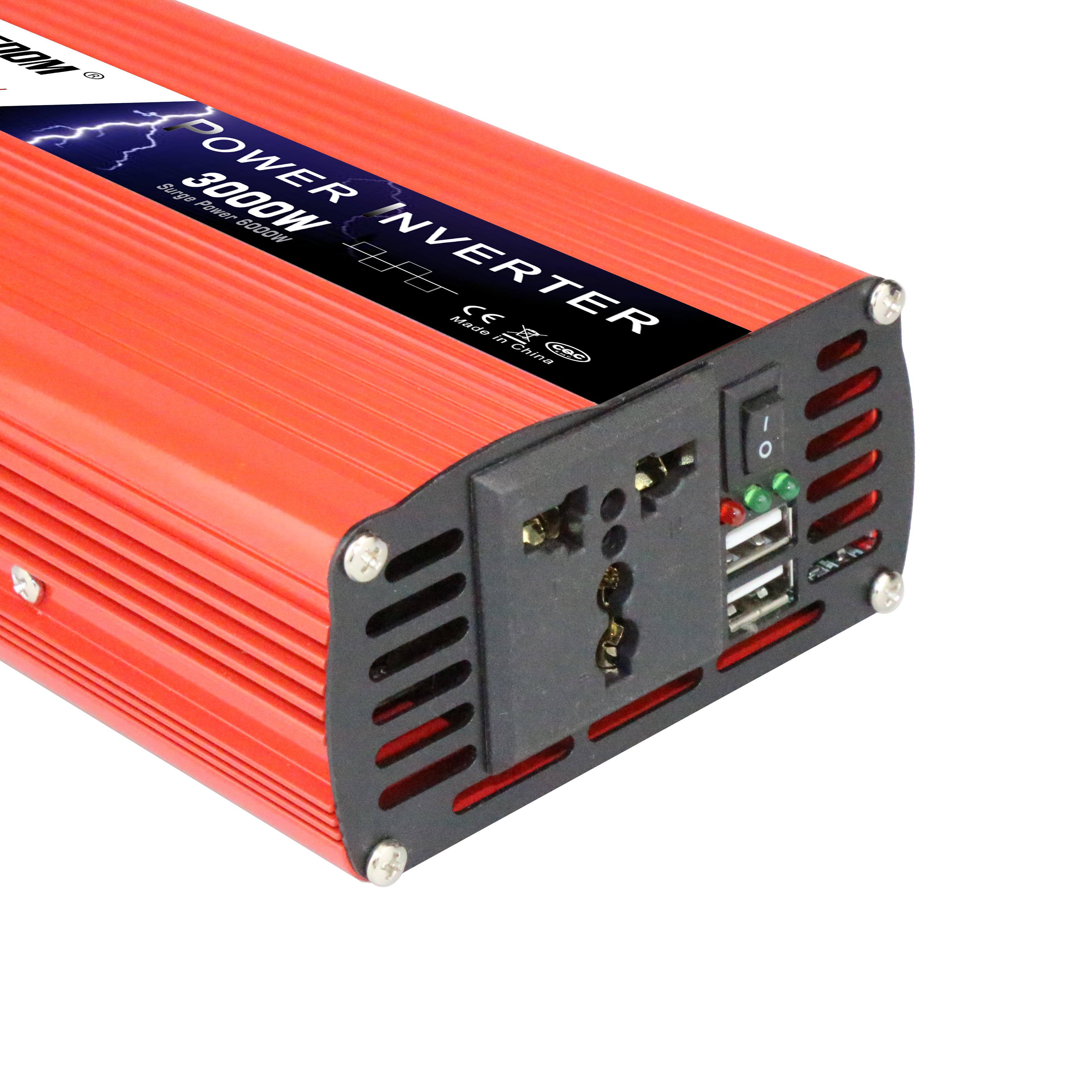 Factory Low Price High Efficiency 3000W 6000W Peak Modified Sine wave power inverter DC12V 24V To 110V 220V Solar power inverter