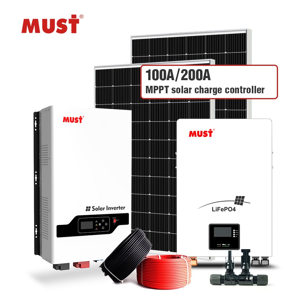 MUST PV18 Pro 5548 solar hybrid inverter 5kw 5.2kw 5.5kw mppt 80a 100a 450v online solar inverter for family solar system