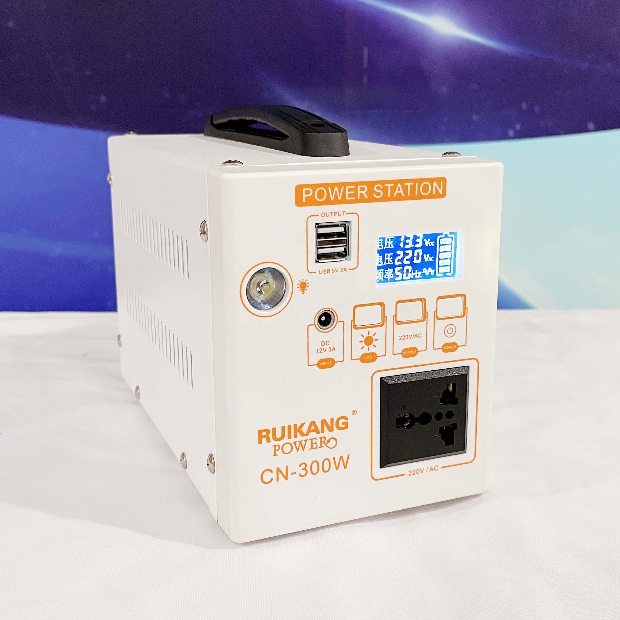 Power Station 300W Portable Lithium Battery Rechargeable Emergency Solar Generator DC Power Source Power Station