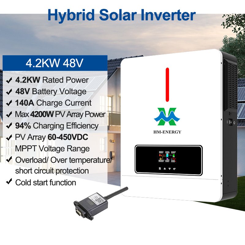 Off Grid Inverter 24V High Frequency Hybrid Solar Inverter 110V 3.6KW Pure Sine Wave Solar Inverters Built-in 120A MPPT
