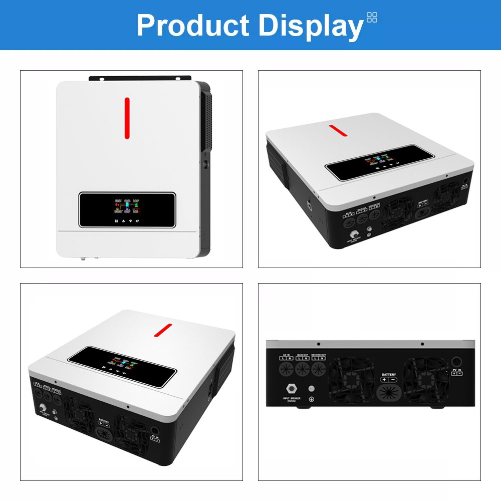 Off Grid Inverter 24V High Frequency Hybrid Solar Inverter 110V 3.6KW Pure Sine Wave Solar Inverters Built-in 120A MPPT