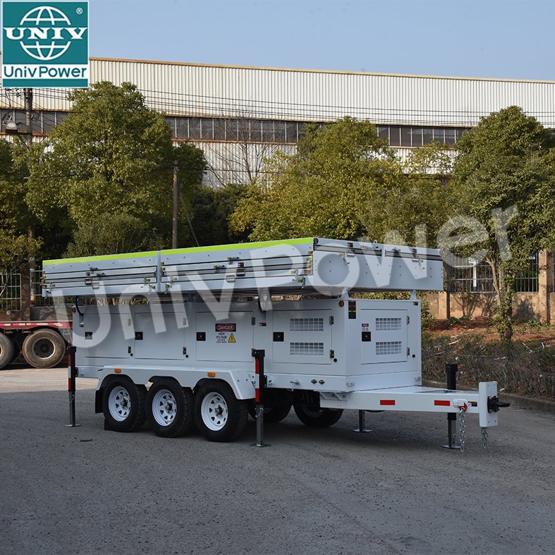 6000w 10kw Solar Power Kit Solar Panel System Mobile Solar Trailer Solar Generator with Diesel Generator