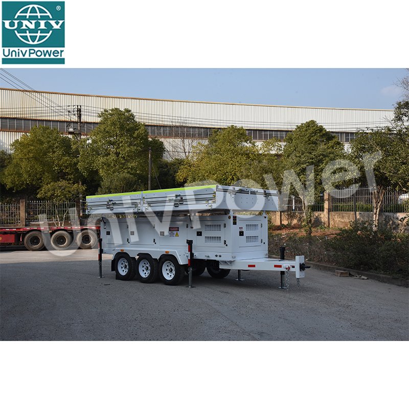 6000w 10kw Solar Power Kit Solar Panel System Mobile Solar Trailer Solar Generator with Diesel Generator