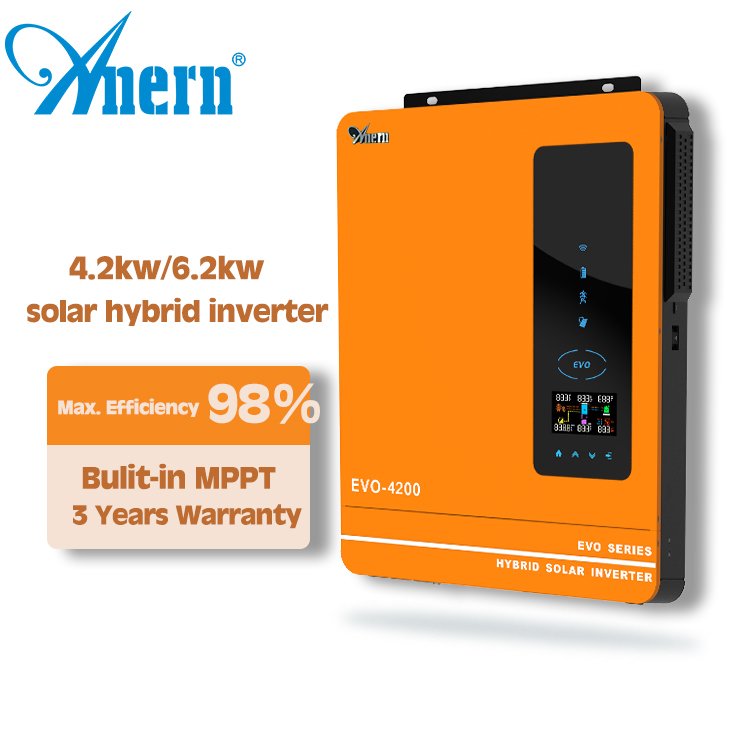 Anern MPPT 24v 4200W 6200W modified pure sine wave ac inverter with charger