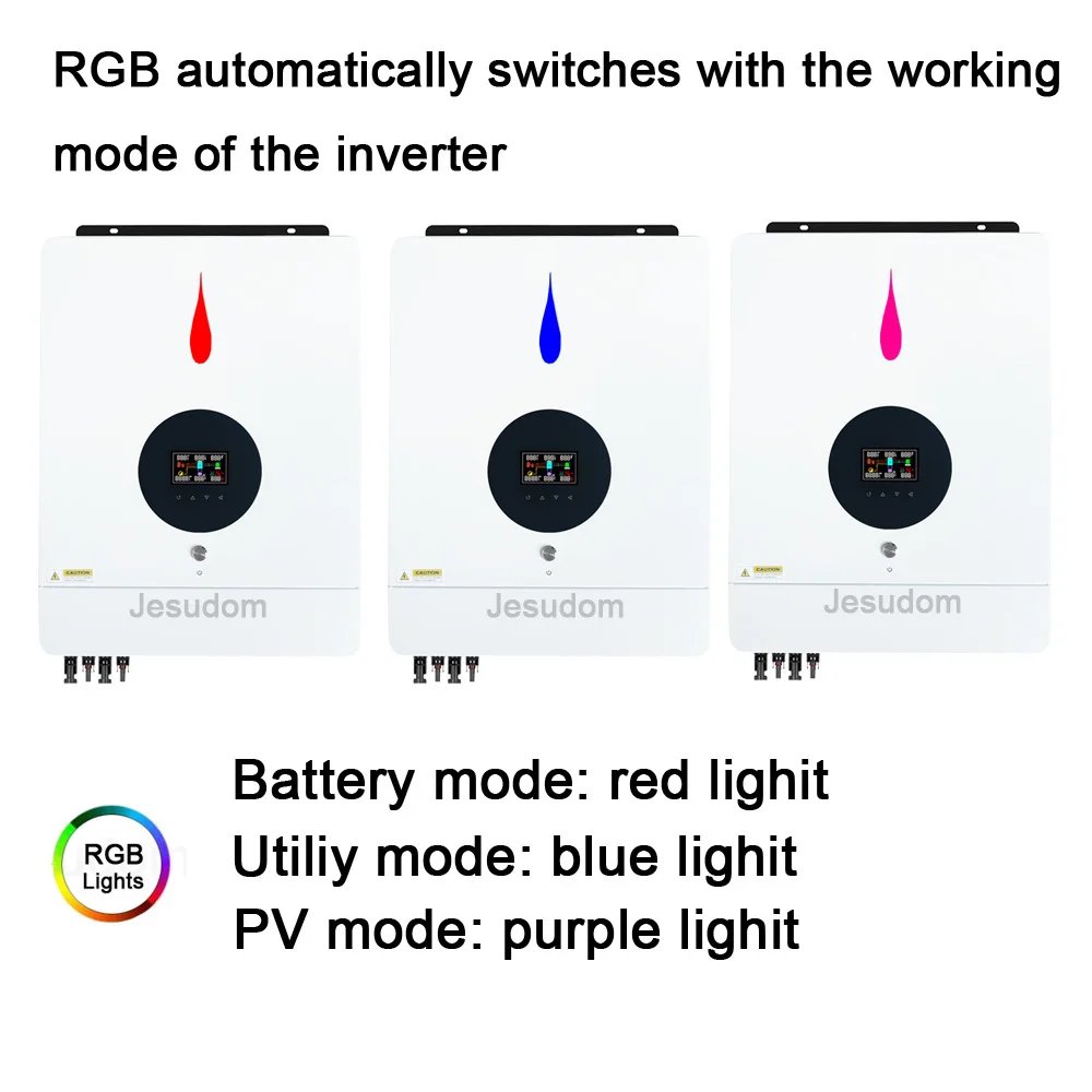MPPT 10.5KW Hybrid Solar Inverter 48VDC 230VAC 160A Solar Charger Pure Sine Wave Dual PV Input Dual Output