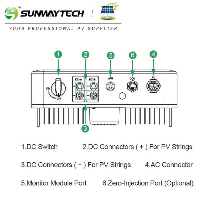 China Sunway Hot Selling Export Hybrid Solar Inverter 120V 240V New Popular Inverter 3Kw 4Kw 5Kw 6Kw Hybrid