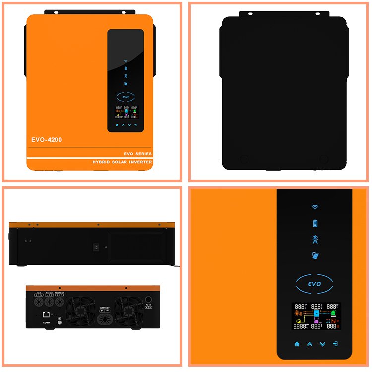 Anern solar hybrid on/off grid inverter 24v 6000w solar inverter